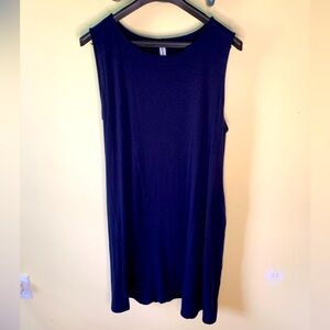 Navy Blue Sleeveless Dress 1X